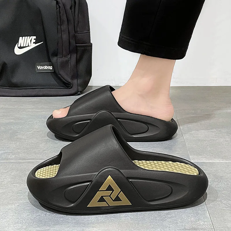 

Модные шлепанцы, уличная обувь, летние сандалии Hombre, мужские повседневные тапочки на мягкой воздушной подушке, сандалии из ЭВА на очень толстой подошве