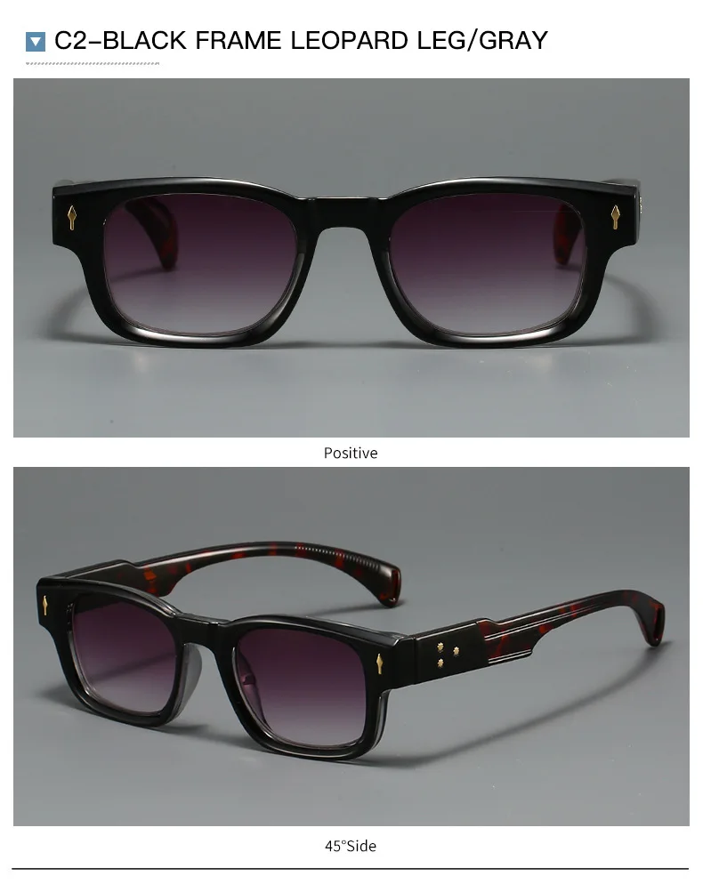 2025New Mann Frau Sonne Lesebrille Platz Mode Vielseitig Trend Anti-blau Licht Leser Gradienten Brillen Unisex Brillen – Detail 14