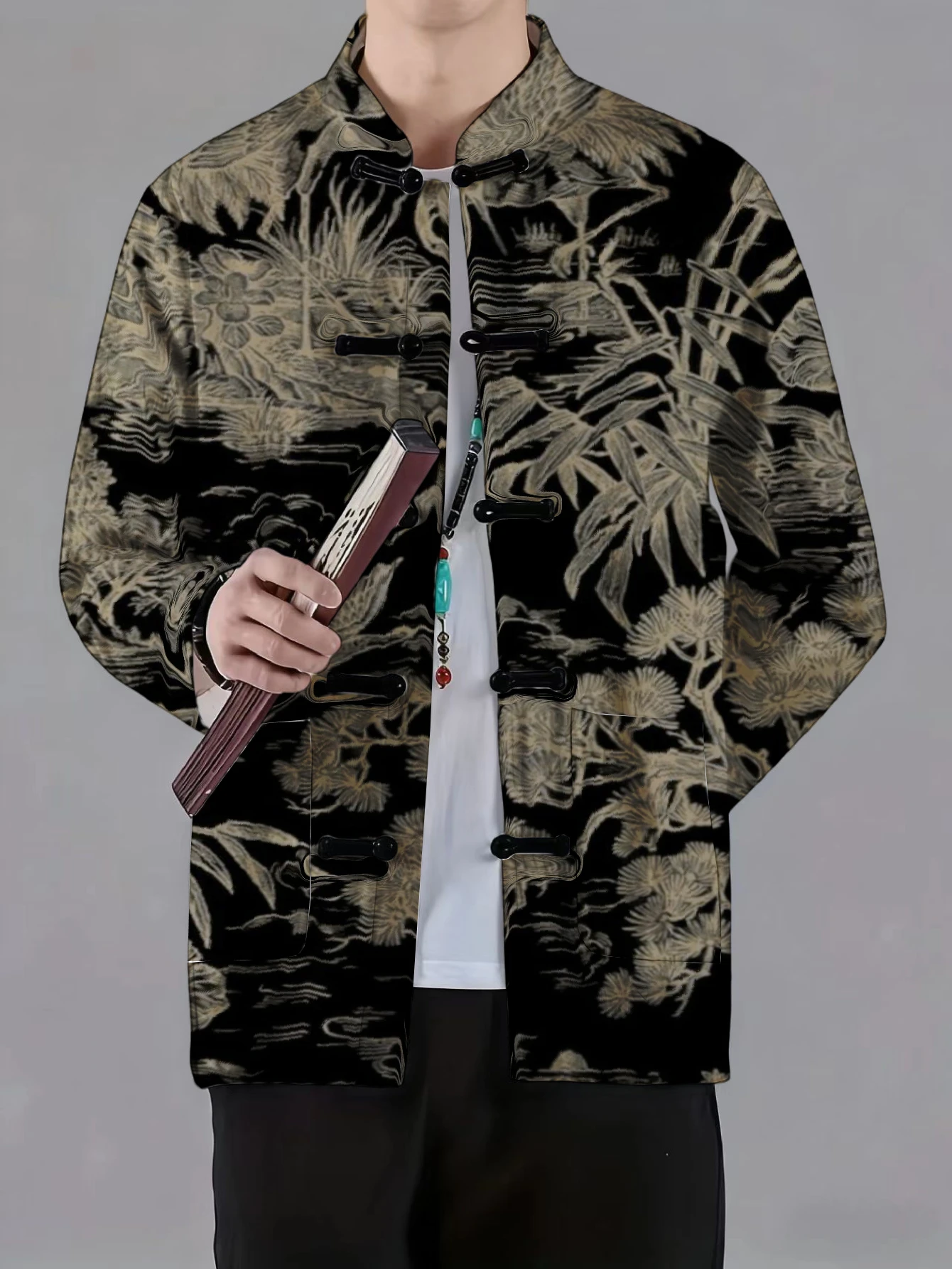 เสื้อแจ็คเก็ตผู้ชายคอจีน ติดกร - Craft And Art Difference บทวิจารณ์และราคา