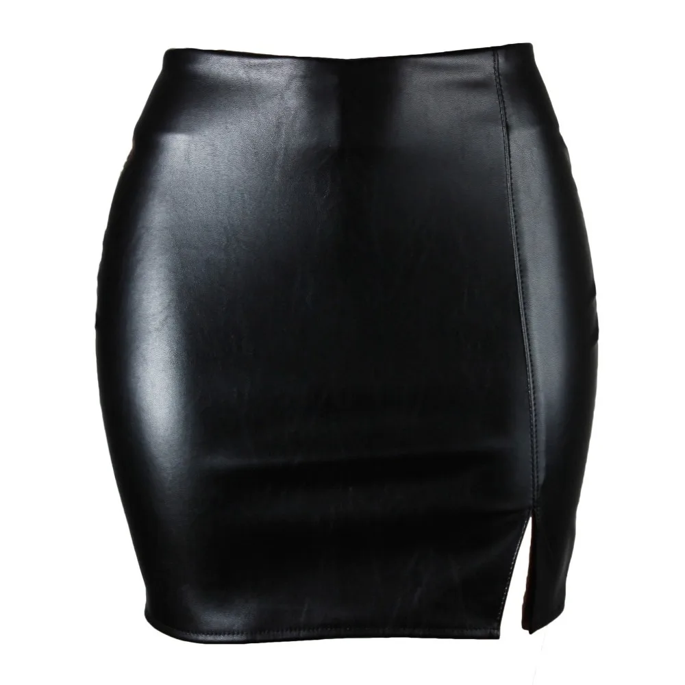 

2021 Fashion Skirt Famale Clubwear Cocktail Faux Leather Formal Gown High Quality High Waist Ladies Mini 1 Pcs