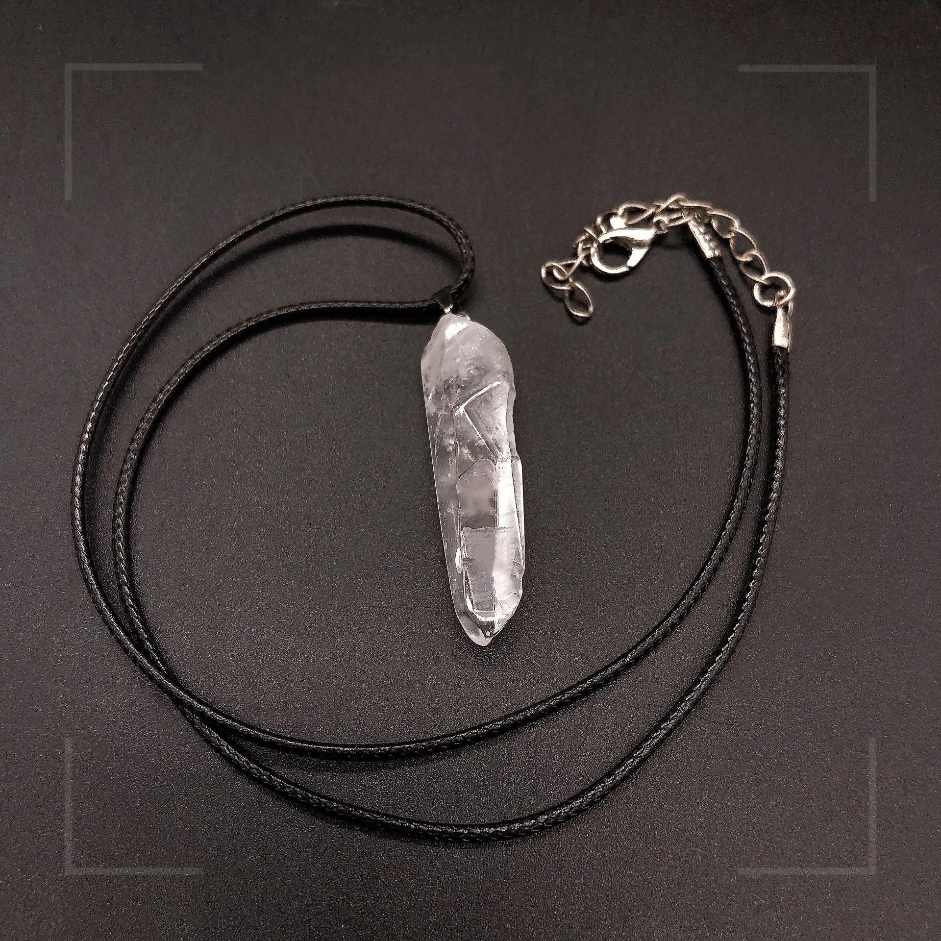 Reiki Chakra Natural Stone Slice Point Pendants Necklace Healing Gems Clear Quartz Women Jewelry Gift