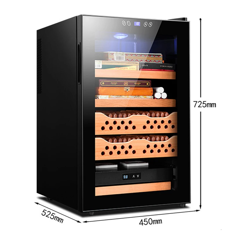 

China Factory Direct Offer Custom Cigars Premium Climate Controlled Precise Electronic Cigar Humidor Cabinet