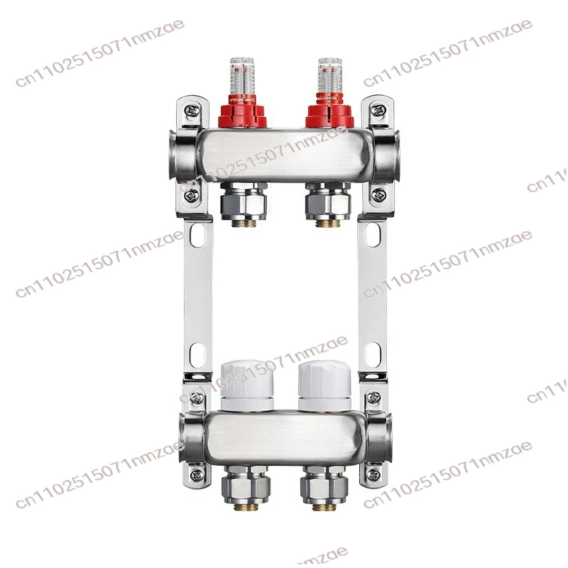 Kit Manifold Pemanas Lantai Baja Tahan Karat 304 dengan Smart Flow Meter High Flow
