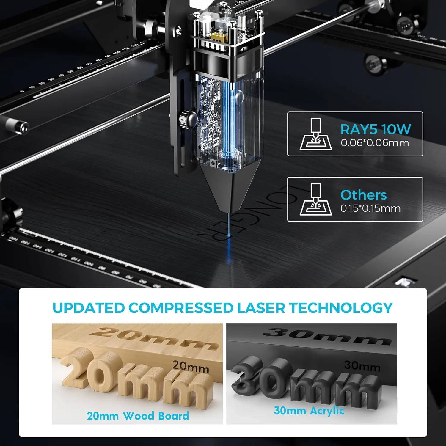 Engraver, Laser Engraver  Output Power, 32-bit Motherboard, App Offline Control