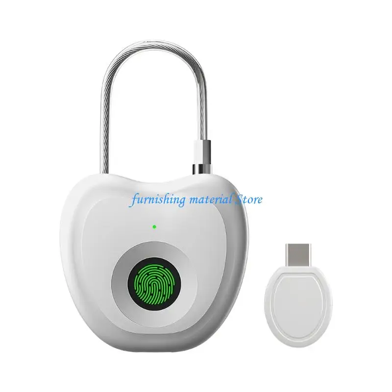 Y5GD Fingerprint Luggage Lock Portable Rechargeable Padlock Keyless Lock For Travel