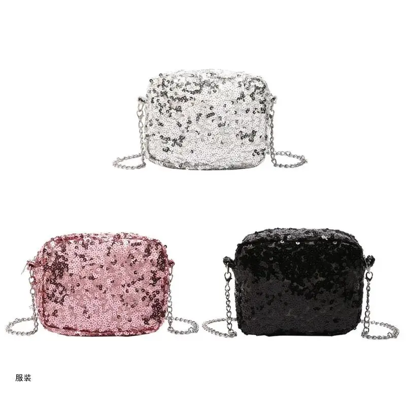 

D0UD Trendy Party Shoulder Bag With Glittering Sequined Decoration Fashionable Crossbody Handbag For Special Occasion