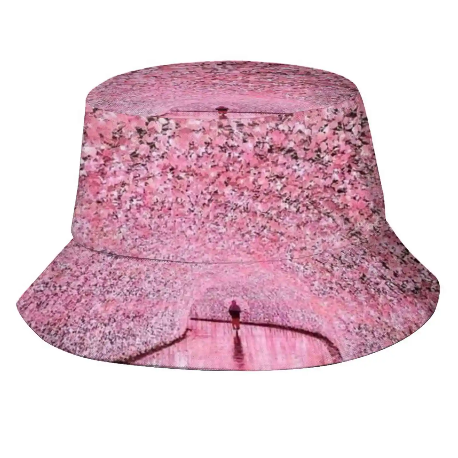 Japan Pink Cherry Blossoms Road Outdoor Sun Fishing Panama Hats Pink Nature Spring Flowers Beautiful Floral Cherry Blossoms