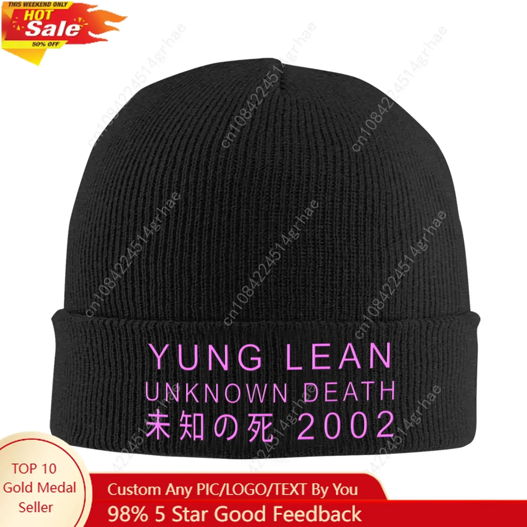 Yung Lean Unknown Death 2002 Bonnet Hats  Cool Knit Hat For Men Women Autumn Winter Warm  Skullies Beanies Caps