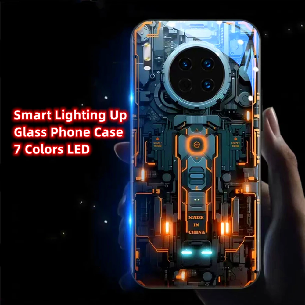 

Cyber PCBA Sound Music Control Led Light Phone Case Glowing Cover For Samsung S24 S23 S22 S21 S20 FE Note 10 20 Plus Ultra A54