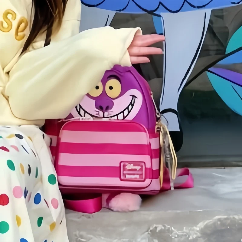 Hot Sale Loungefly Disney 100 Limited Edition Cheshire Cat Model Rucksack Alice In Wonderland Mini Children Travel Bag Xmas Gift