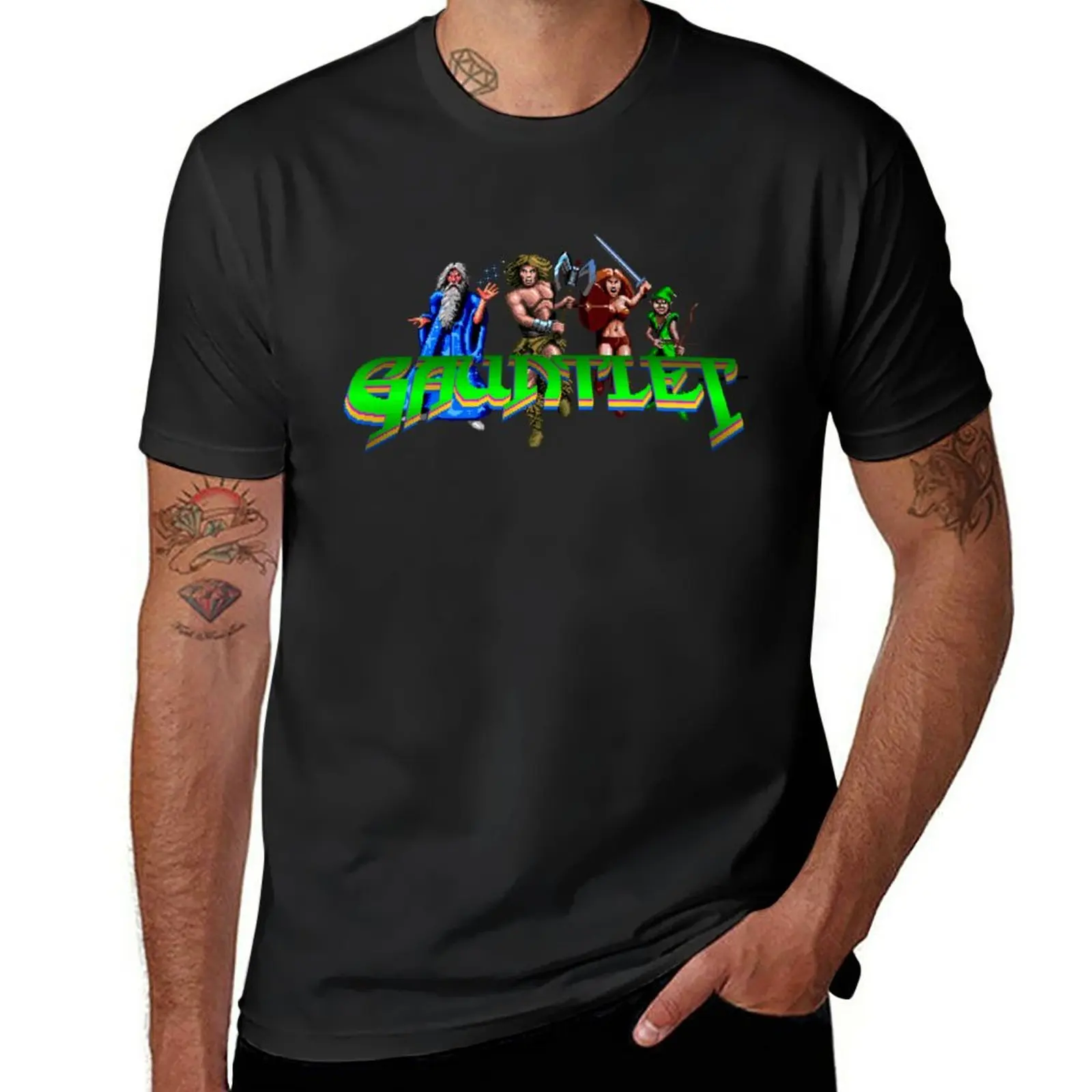 Gauntlet T-Shirt summer top new edition shirts graphic tees hippie clothes mens plain t shirts