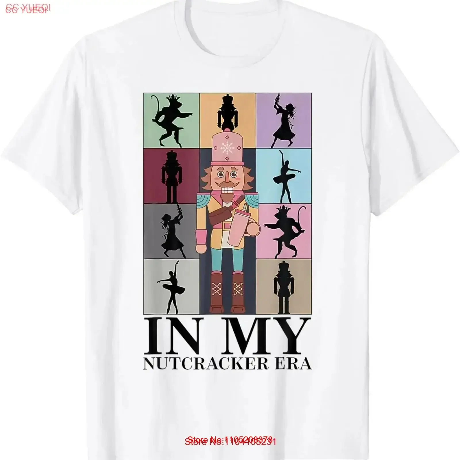 Retro In My Nutcracker Era Christmas Ballet Dancer Vinatge T Shirt  vintage Washed Soft graphic Breathable Stylish Stretched