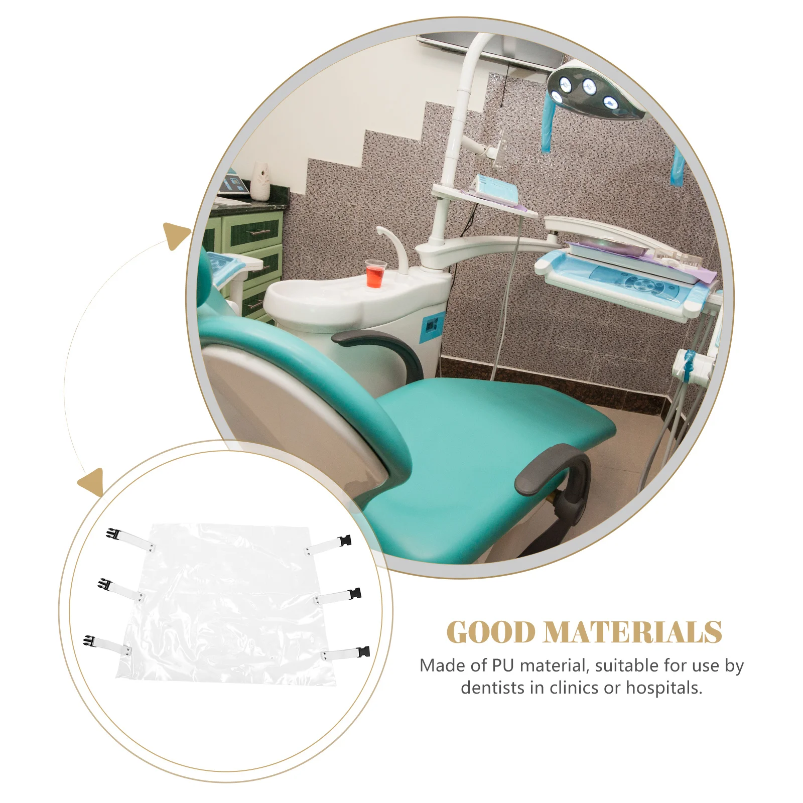 

1Pcs Dental Chair Protector Transparent Foot Pad Cover Elastic Clip Adjustable Foot Cushion for Clinic Hospital Use
