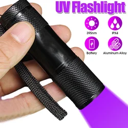 9LED UV Ultraviolet Flashlight Fluorescent Flash Torch Light Blacklight Detector for Pet Urine Dry Stains Bed Bug Nail Polish