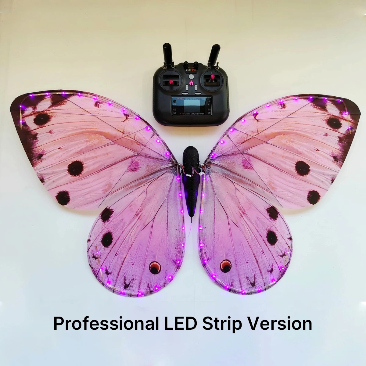 RC LED Light-Up Bionic Butterfly Flapping Stage Prop for Wedding Outdoor Performance Event Ready to Fly Educational Teaching
