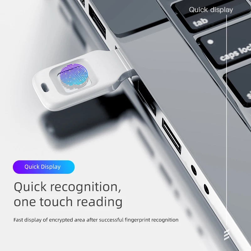 Mini unidad Flash USB Encriptada con huella dactilar, portátil, alta velocidad, lectura y escritura, datos más seguros, 32G