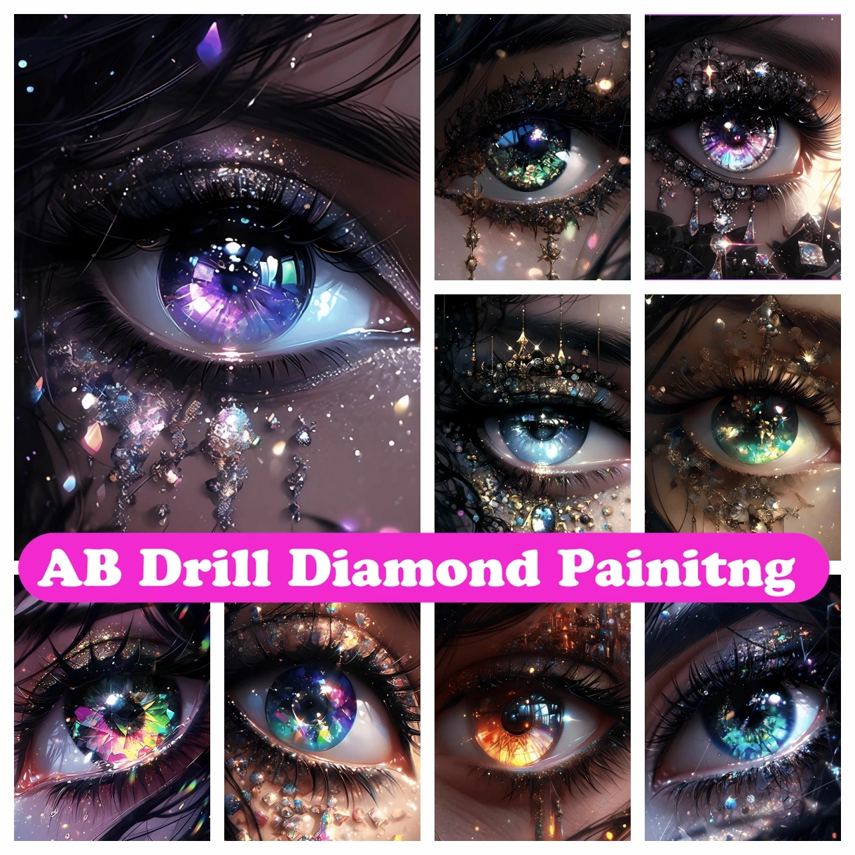 

Crystal Eyes 5D DIY AB Diamond Painting Mosaic Beauty Art Cross Stitch Rhinestones Handmade Embroidery Home Decor Gift