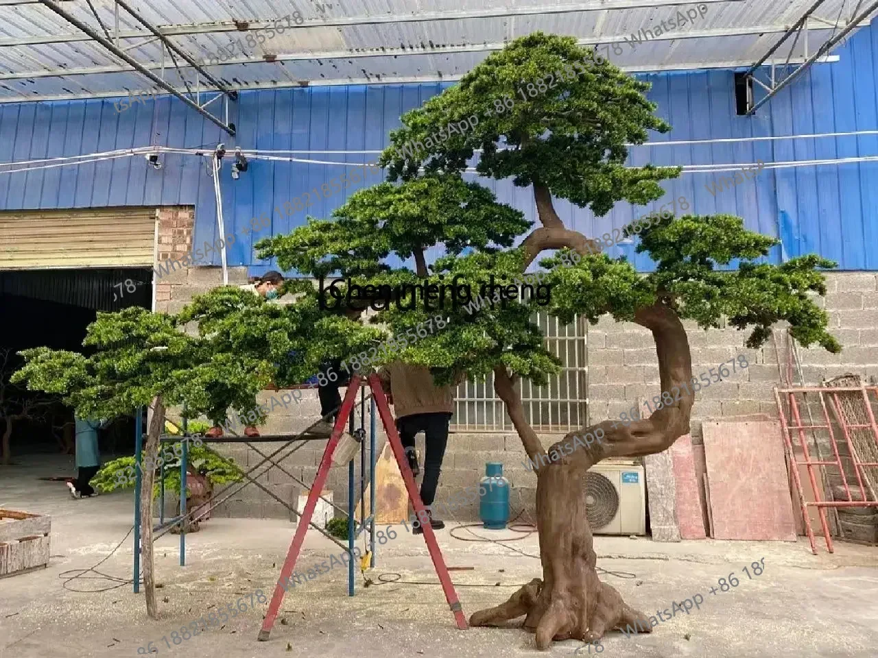 z183   Welcome pine simulation large dead tree green plant hotel lobby interior decoration Luo Hansong tree