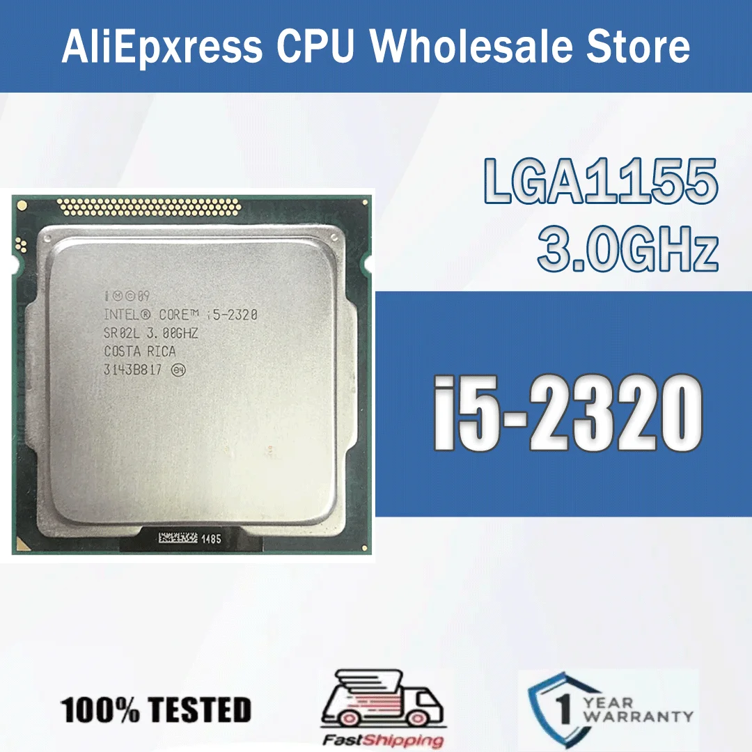 Intel Core i5-2320 4 núcleos 4 threads 3,00 GHz 95 W 6 MB de cache 32 nm LGA1155 SR02Q DDR3 1066/1333 MHz Sandy Bridge HD Graphics 2000