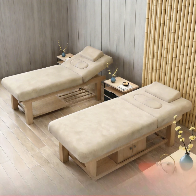 Beauty bed Beauty salon special massage massage bed with hole Solid wood traditional Chinese medicine