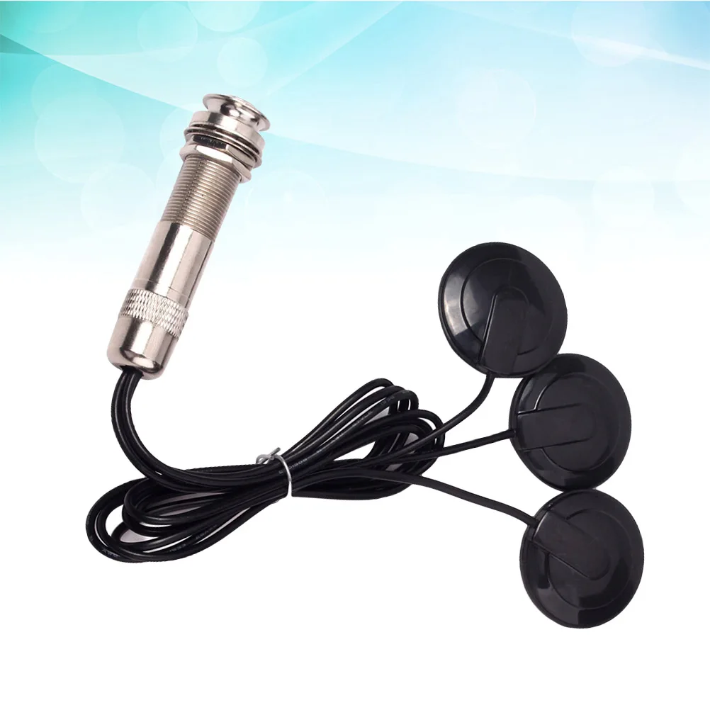 أسود 3 محول الاستشعار بيزو ميكروفون لاقط مسار واحد 6.35 مللي متر جاك للجيتار الصوتي GMB610