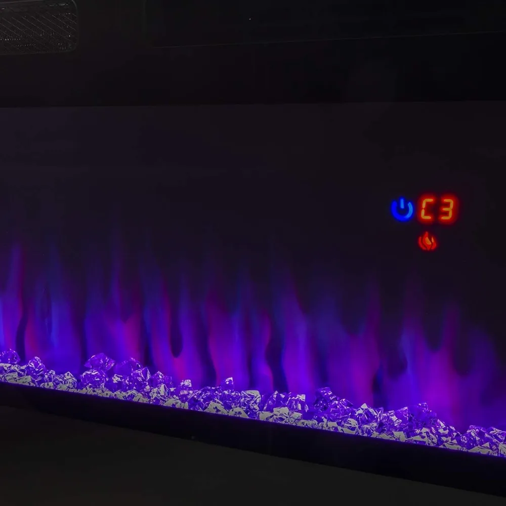 XtremepowerUS 750W-1500W Adjustable Dual Wall or Recessed Electric Fireplace Heater with High-Search Heat Terms