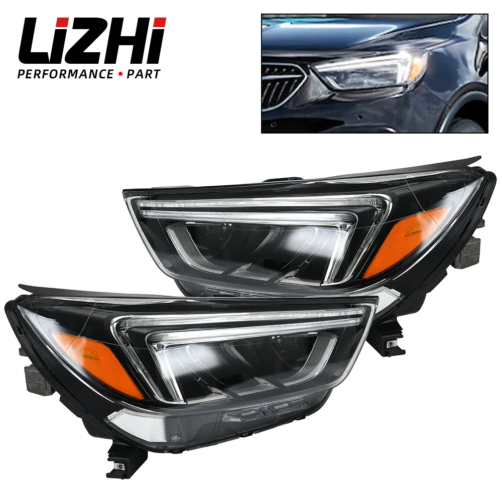 Left Driver / Right Passenger Side Headlight Headlamp 42740097 42740098 For Buick Encore 4 Cyl 1.4L 17-22 42566570 42566571