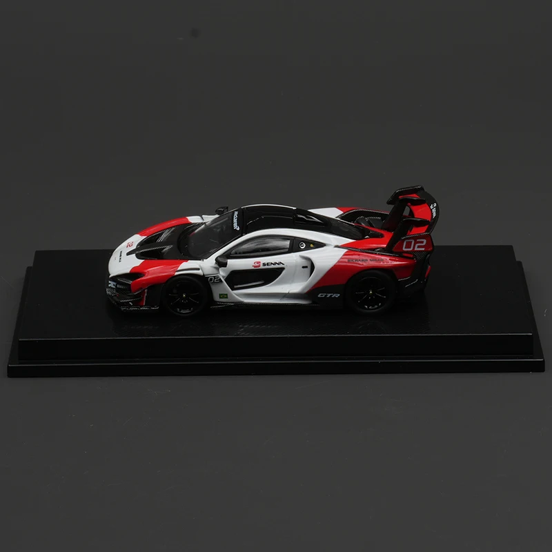 CM Mclaren Senna 1:64 GTR Wit Rood Diecast Diorama Automodel Collectie Speelgoed