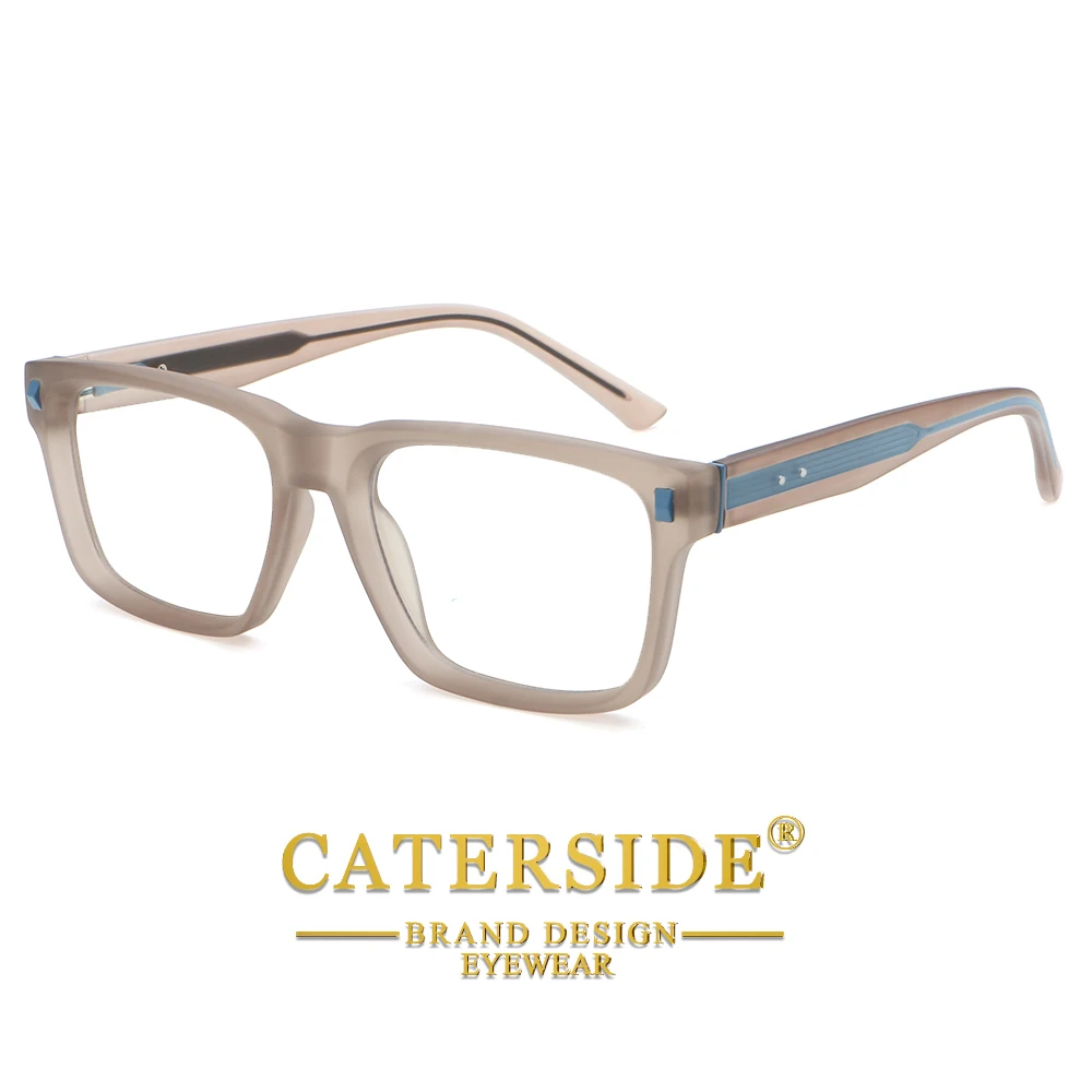 CATERSIDE Fashion Square Brillenhalter für Herren, Retro, Anti-Blaulicht, Computer-Brillenhalter, dekorative Brillen für Damen – Detail 12