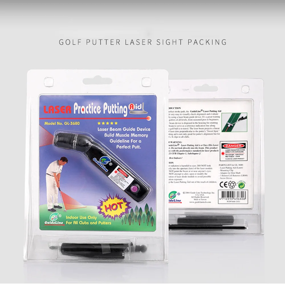 Laser Putter Golf, alat bantu putt penglihatan, Laser Linear pengajaran dalam ruangan, mesin latihan, instrumen pembidikan, korektor garis