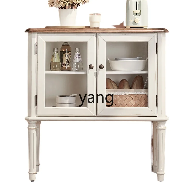 

LH retro dining side cabinet solid wood living room home integrated against the wall locker wall