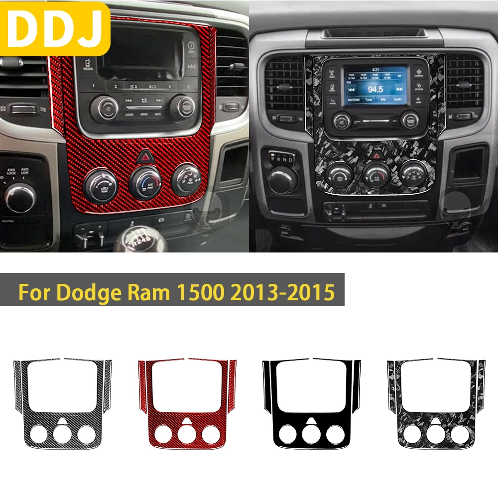 

For Dodge Ram 1500 2013 2014 2015 Accessories Carbon Fiber Car Interior Display Control Panel Trim Sticker Decoration LHD