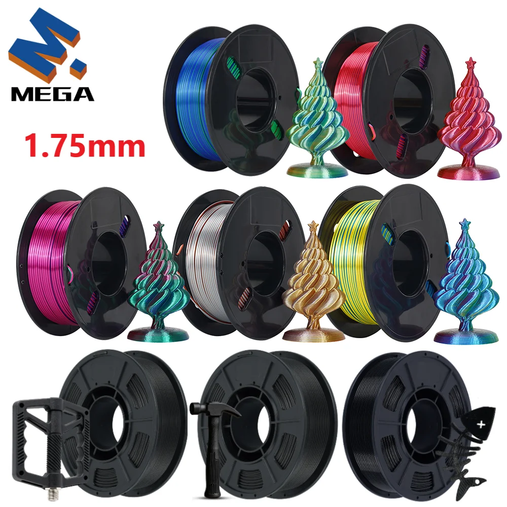 

PLA Filament 1.75mm Black Tricolor 200g/300g 3D Printer Filament TPU PLA Carbon Fiber PA Nylon Carbon Fiber Fit Most 3D Printer