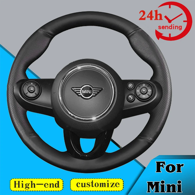 Custom Microfiber LeatherCar Steering Wheel Braid Cover For Mini (Hatchback/Mini) JCW Clubman JCW Convertible JCW Countryman JCW