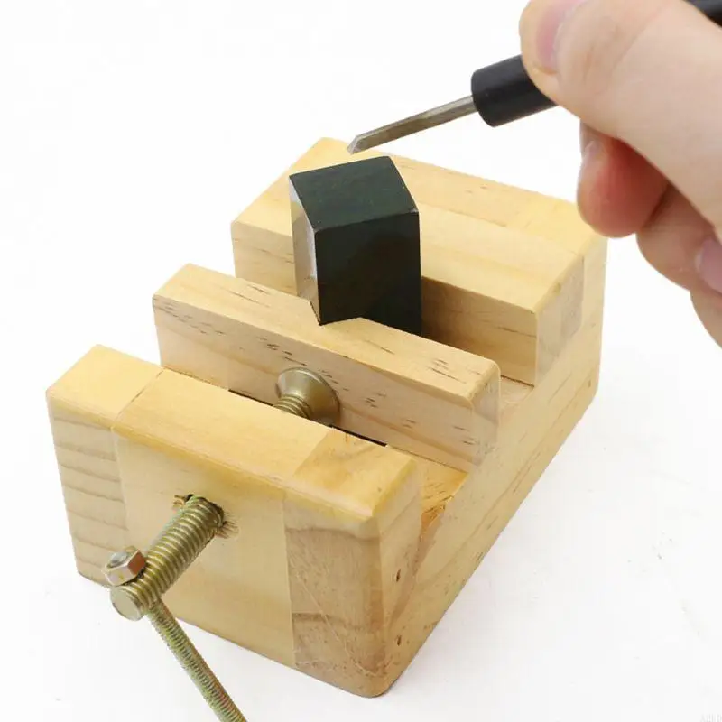 A2UD Penjepit Bangku Ukir Walnut Vise Meja Wakil Alat Tangan Penjepit Bangku Ukir