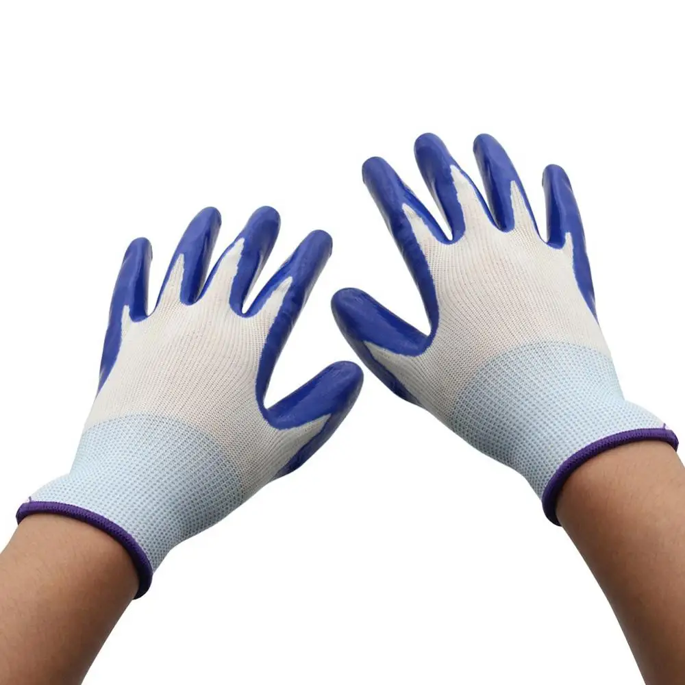 1 Pair Of Gloves Durable Waterproof Thorn Resistant Anti Skid Outdoor Gardening Protective Factory Direct Supply Nitrile Rubber