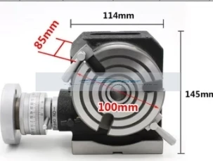 4-inch diameter 110mm vertical and horizontal milling machine horizontal vertical turntable high precision indexing plate