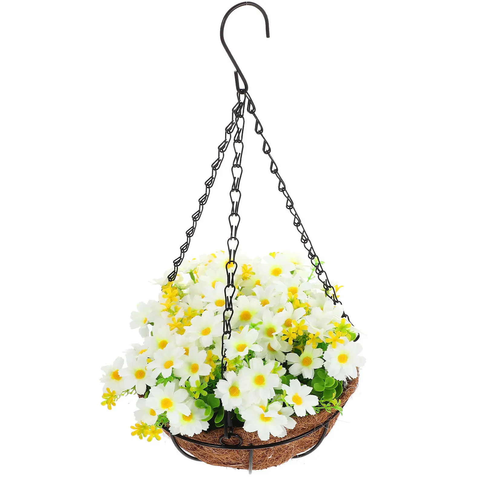 

Искусственная подвесная цветочная корзина: легкий и компактный дизайн, для декора дома и офиса, имитация цветов для сада и улицы