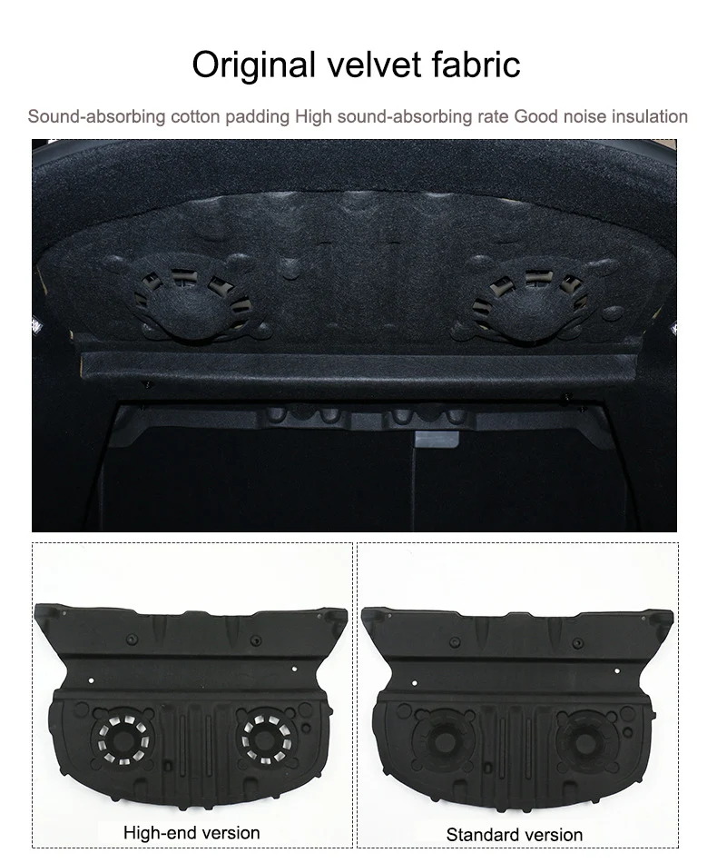 For Tesla Model 3 Highland 2024 Trunk Lid Soundproofing Cotton Model 3+ Sound Insulation Cotton Hood Trunk Sound Dust-proof Mat