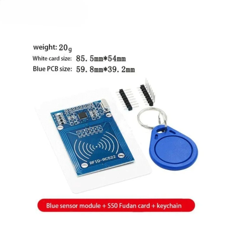 High Quality MFRC-522 RC522 RFID NFC Reader RF IC Card Inductive Sensor Module For Arduino Module + S50 NFC Card + NFC Key Ring