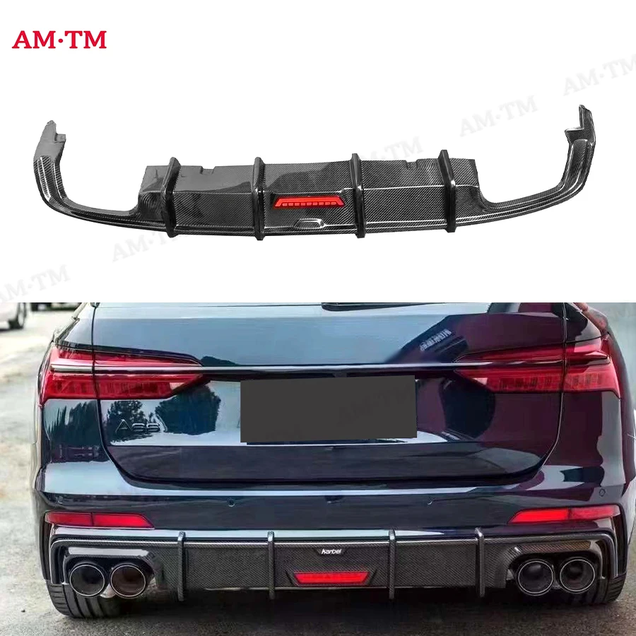 Carbon Fiber For Audi A6 C8 Travel Edition 2019+ Back lip Car Rear Bumper Lip Diffuser Spoiler Parts Upgrade Body kit