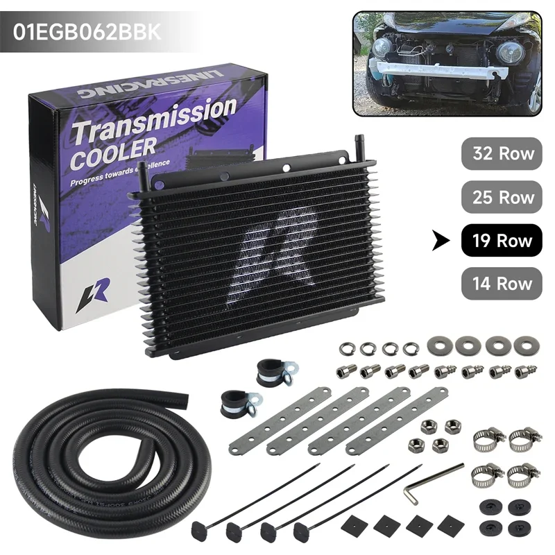 Aluminum 19 Row Transmission Oil Cooler Kit  Engine 11