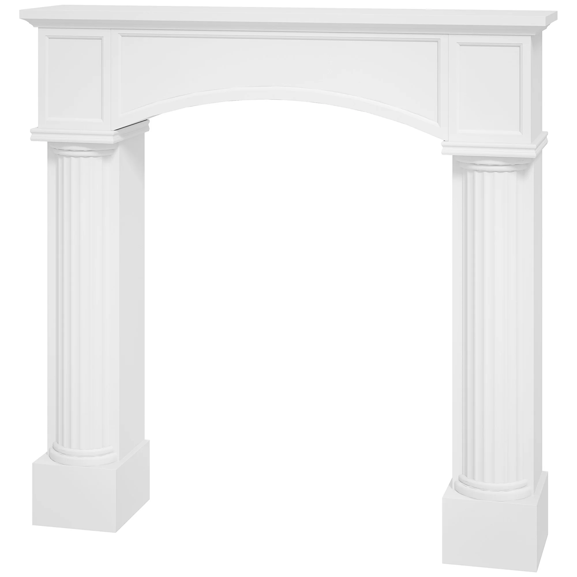 Modern Fireplace Mantel, Freestanding Fireplace Surround for Electric Fireplaces, 43.3