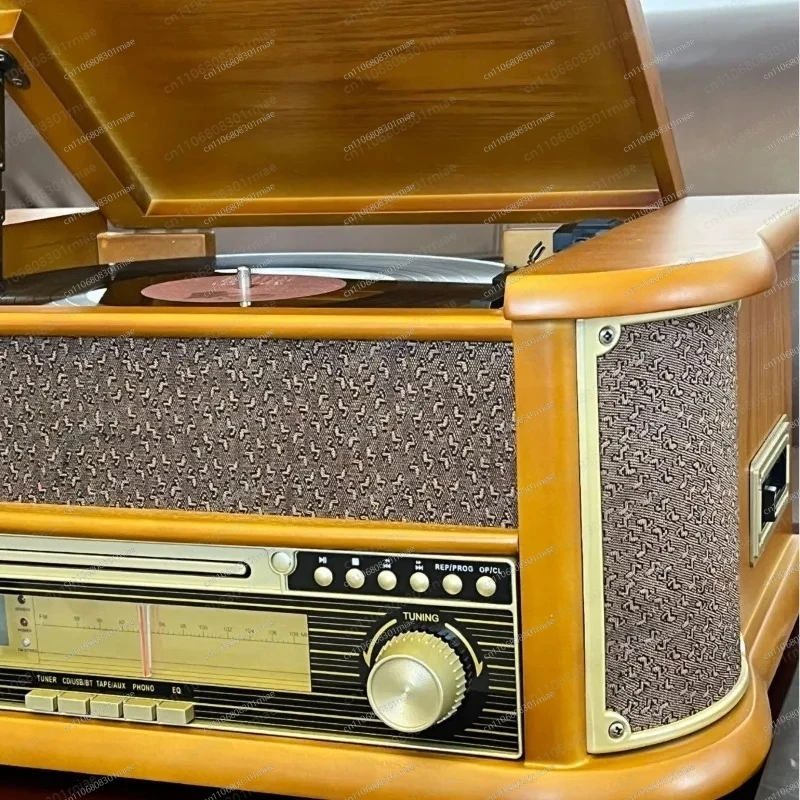 Multifunction Vintage Gramophone Vinyl Recording Player CD Radio Bluetooth Speaker Easy to use -YBJ