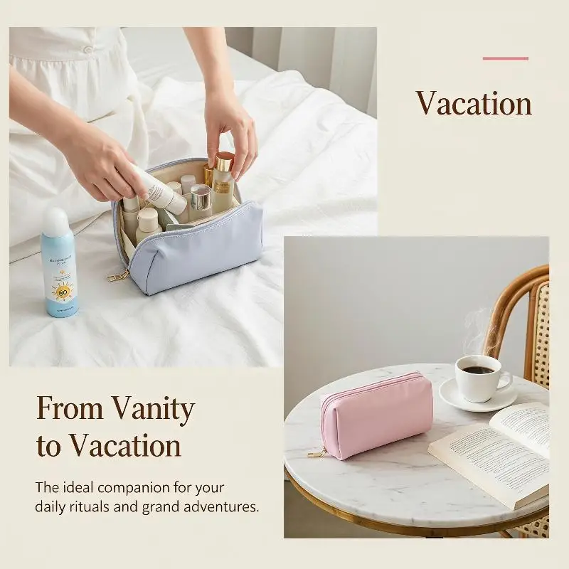2026 New Dopamine Makeup Storage Bag, Handheld Lipstick Bag, Portable Dry & Wet Separation Waterproof Storage Bag for Women