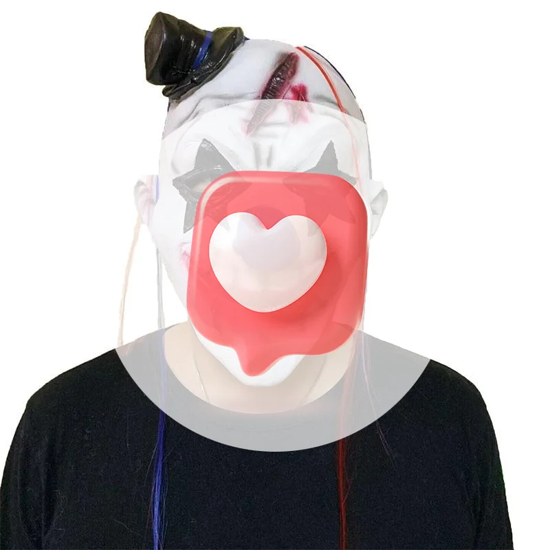 Varias máscaras de payaso para Halloween, máscara de fiesta de Cosplay, máscaras de látex, casco NPC, broma divertida, tocado para asustar, Bar, accesorios de disfraz de fiesta, máscara