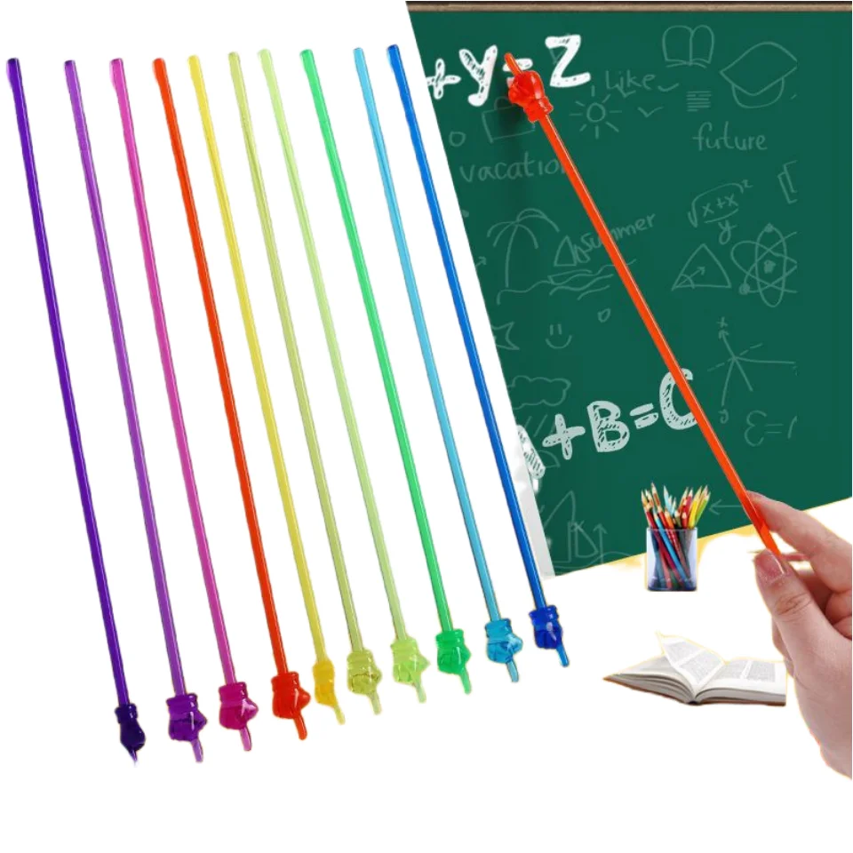 10Pcs Finger Reading Guide Preschool Teaching Tools Finger Design Whiteboard Pointer Learning Toys Stick Handheld Presenter