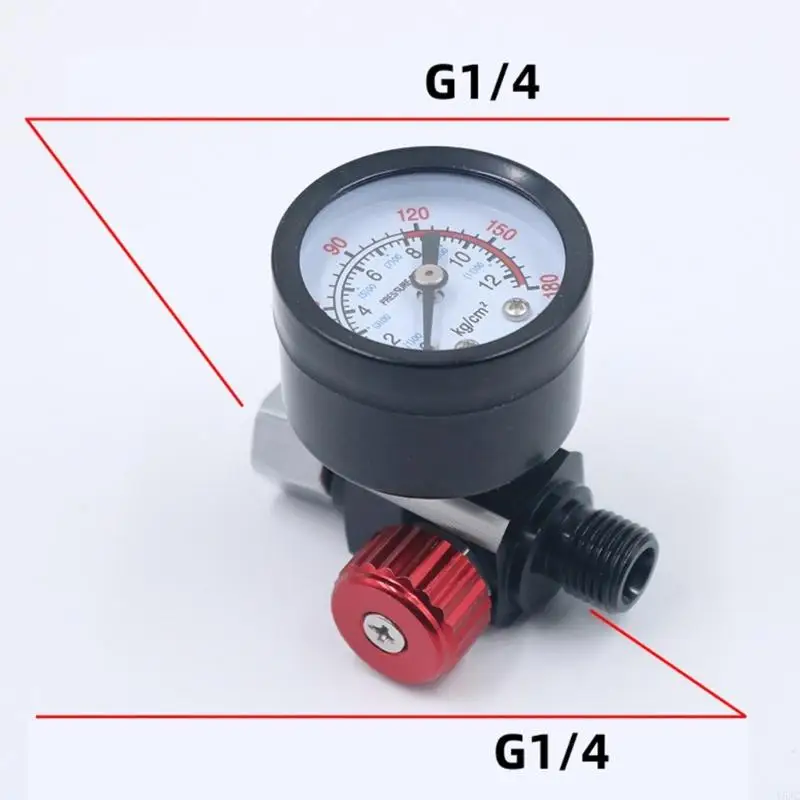 Y5JC 1/4 ”Guns pulvérisation régulateur du compresseur d'air avec une jauge 0 à 180psi pour les outils aériens