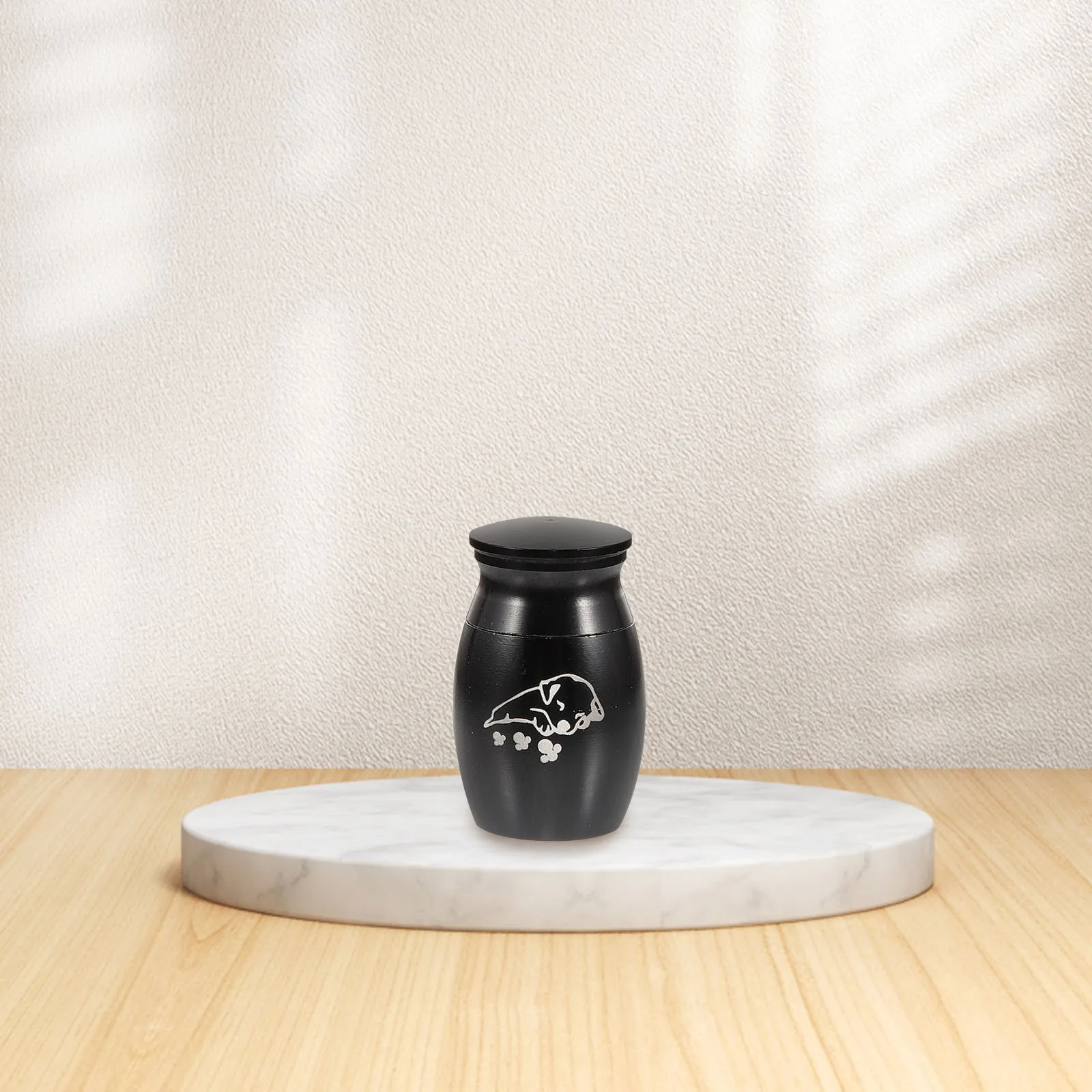 

BESPORTBLE Pet Urn Mini Keepsake for Cat Dog Ashes Alloy Memorial Decoration