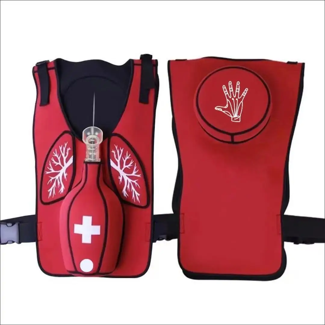 1Set First Aid Training Heimlich Vest Choking Trainer with Tracheal Blockage Wearable Adult Child Infarction Teaching Model